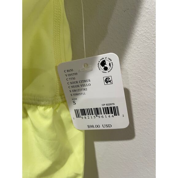 NWT Free People X FP Movement Righteous Crossback Strap Runsie Sour Citrus - Picture 4 of 7